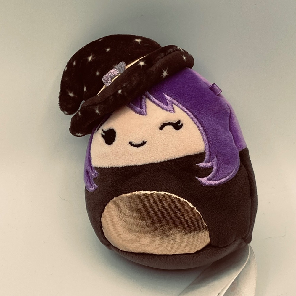 Squishmallows Halloween Witch Plush Purple Hair Star Hat 5 Inch SQHW00829